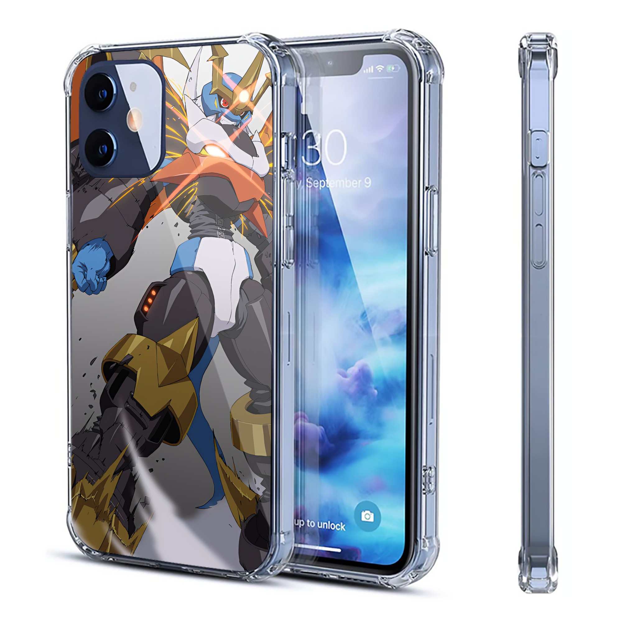 （画像用） Digimon デジタルモンスター/デジモン 【iPhone 12シリーズ対応】透明スマホケース（クリアソフトケース）